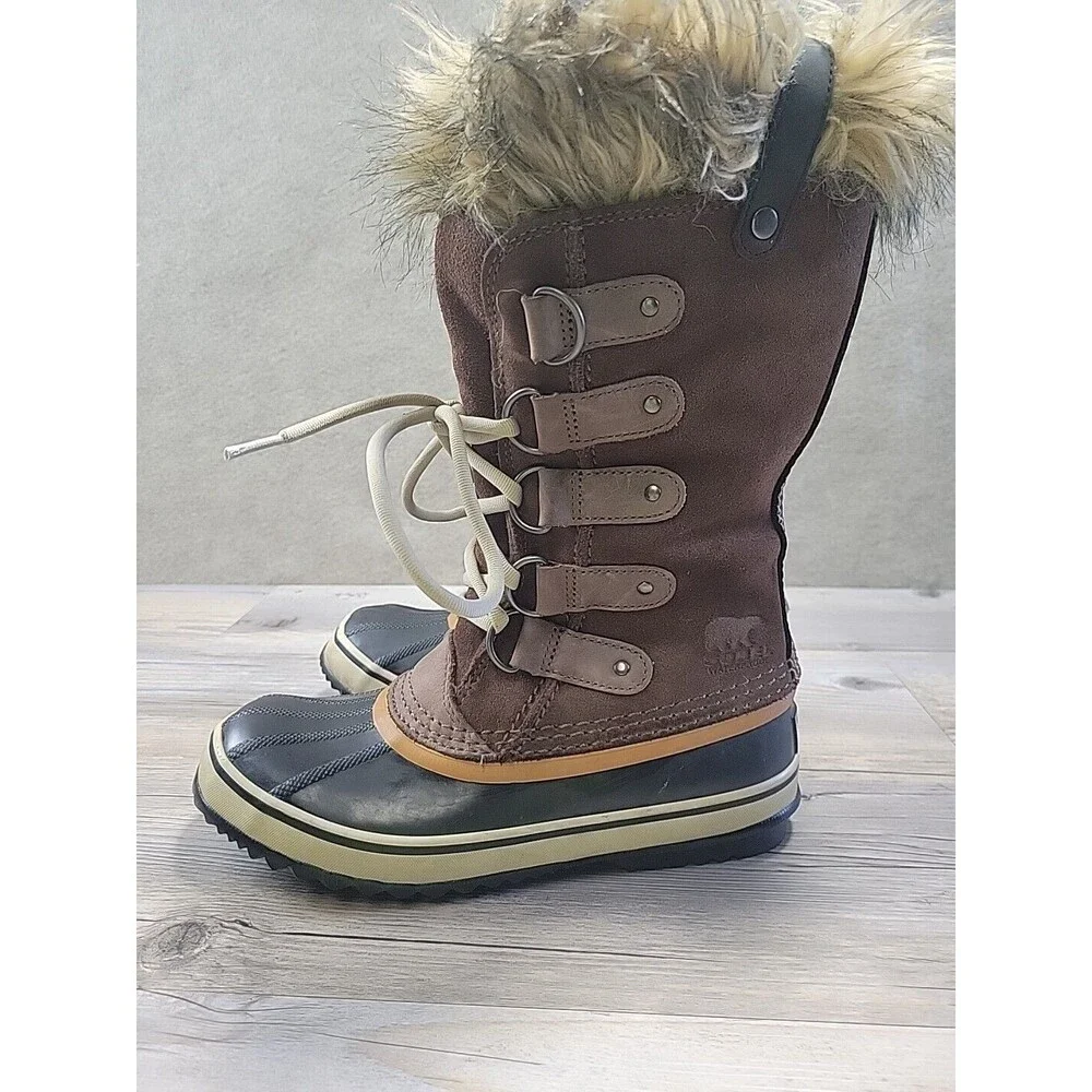 Sorel Joan of Arctic Waterproof Boots NL1540-256 Women's‎ Size 6 Brown Leather